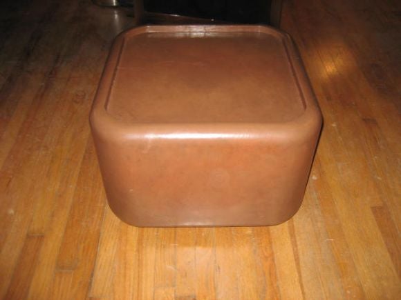 American A Lorin Marsh Attributed Occasional Leather Table