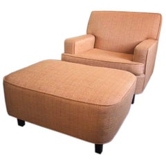 Upholstered Club Chair And Ottoman by G.Nelson