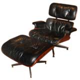 Vintage An Eames Lounge Chair and Ottoman (670+671) Herman Miller