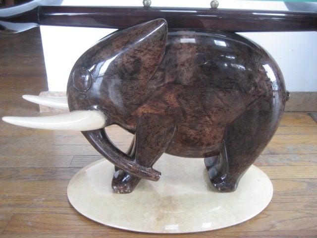 An Elephant Cocktail Table by Aldo Tura For Sale 3