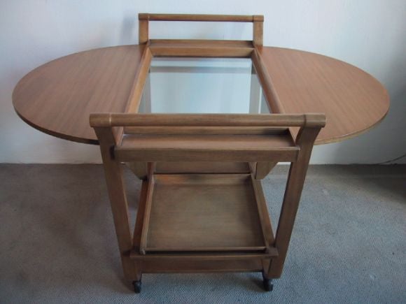 E.Wormley for Dunbar  Drop-Leaf Tea Cart