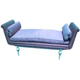 Vintage Upholstered bench by Erwin Lambeth