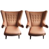 A Pair of Hans Wegner Papa Bear Chairs