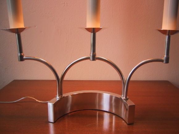 An elegant electrified candelabra.