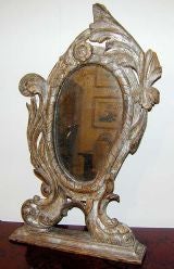 VENETIAN SILVER GILT VANITY MIRROR