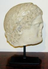 18th century Italian marble relief of an emperor
