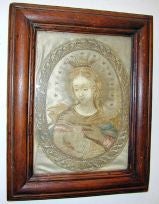 18th century silk embroidery Antique 18th century silk embroidery