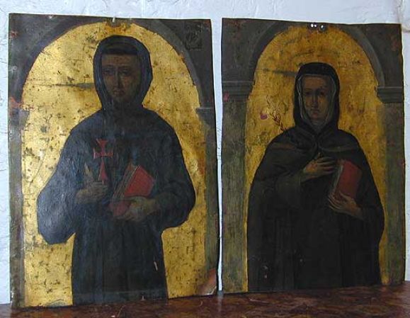 Pair of 16th century Spanish oil paintings