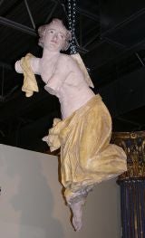 Pair of 18th century large scale angels