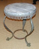 Bronze and Marble Garden Table