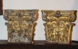 Pair of 18th century Italian gilt wood capitols