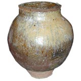 Antique Large Japanese Ceramic Jar, Tamba, 16th Century