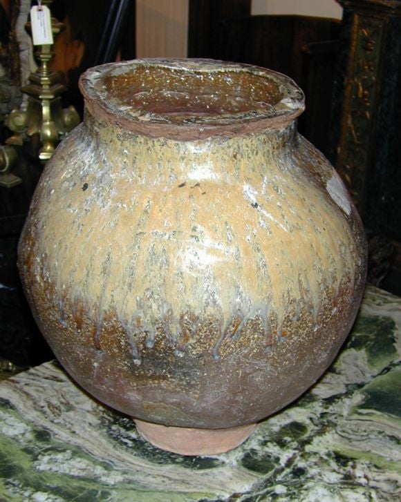 18th Century and Earlier Large Japanese Ceramic Jar, Tamba, 16th Century