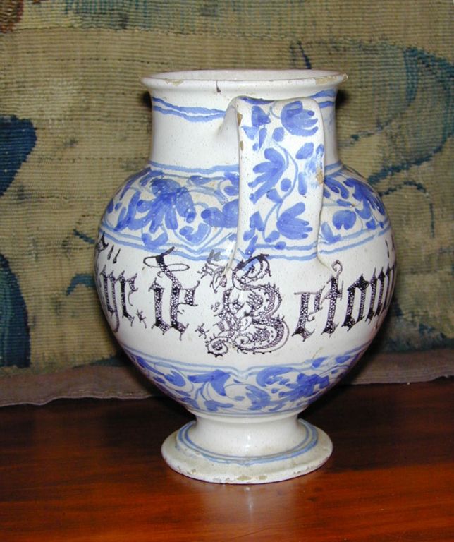 18th Century and Earlier 18th c Italian Syrup Apothecary Jar