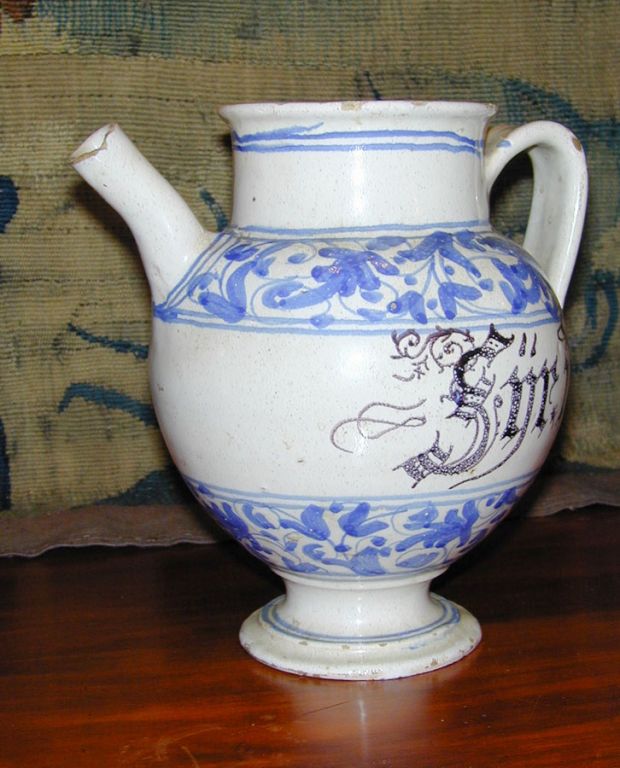 Ceramic 18th c Italian Syrup Apothecary Jar
