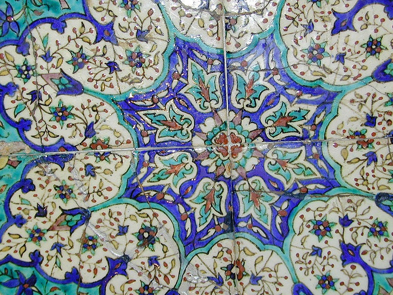 18th Century and Earlier 18th century Ottoman Kutahya Octagonal Tile