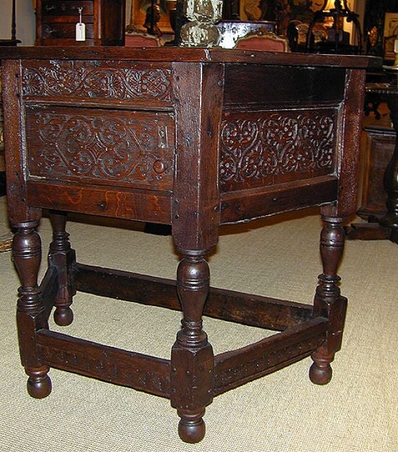 Oak 17th c English Credence Table