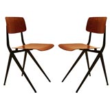 Vintage Pair of Molded Plywood Chairs by Friso Kramer for De Cirkel