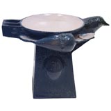 Glazed Ceramic Sculpture / Tall Bowl by Jean Derval