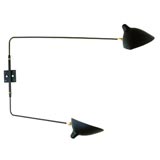 Serge Mouille Wall Sconce with 2 Straight Rotating Arms