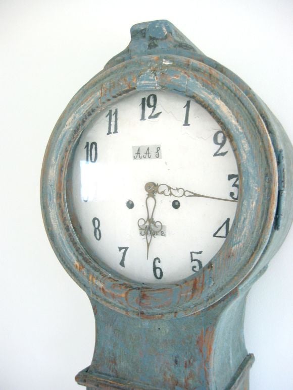 Painted Swedish Floor Clock