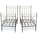 Vintage Pair of Iron Beds