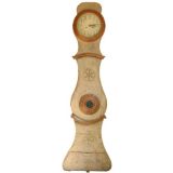 Antique Painted Swedish Floor Clock