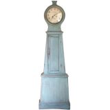 Antique Painted Swedish Floor Clock
