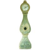 Painted Swedish Gustavian Floor Clock