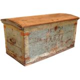 Antique Painted Swedish Marriage Chest