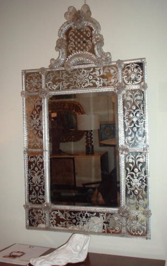 Murano Mirror with cresting