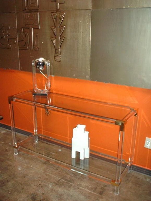 gabriella crespi  lucite console