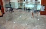 desk table saw horse lucite bases