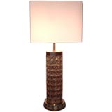 Vintage grosfeld house lucite diamond table lamp