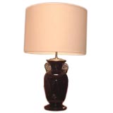 AMPHORA BLACK AND CLEAR TABLE LAMP