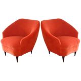 Gio Ponti triennale 1936 Pair of club chairs