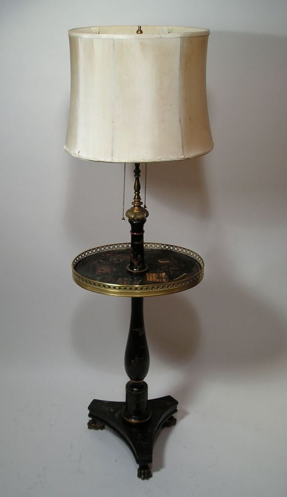 Coramandel Bronze Gallery Tray Table Lamp