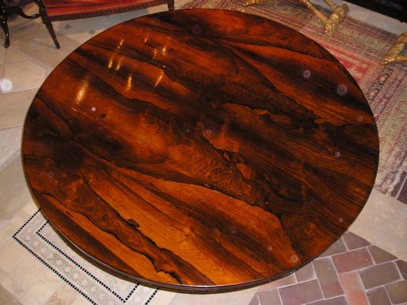 Regency Brazilian Rosewood Pedestal Dining Table