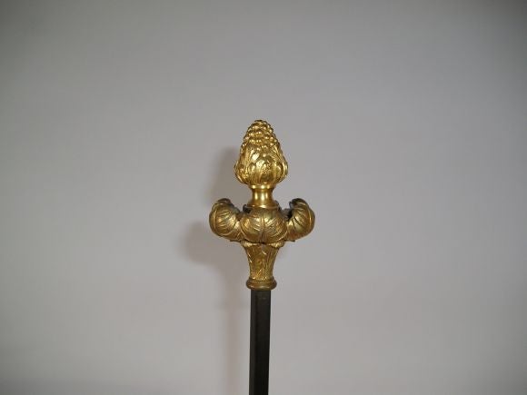 19th Century Louis XVI Large Gilt Bronze Bouillotte lamp