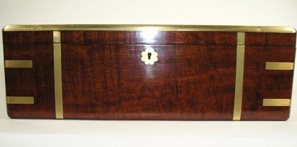 George III Brass Inlaid Mahogany Lap Desk