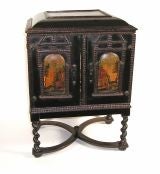 Baroque Miniature Painted Cabinet
