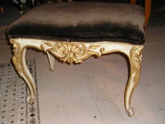 Louis XV Painted and Gilded Serpentine Form Stool