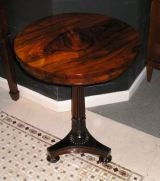 Antique Regency Rosewood Carved Pedestal Side Table