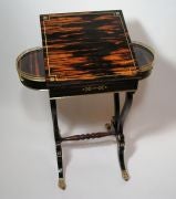 Regency Calamander Brass Inlaid Work / Backgammon Table