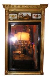 Regency Eglomise Tabernacle Mirror