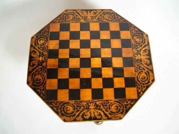 Regency Penwork Octagonal Side Table