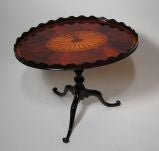 George III Scalloped Oval Tray on Stand