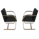 Vintage Set of Six Bronze Finished Brno Chairs after Mies van der Rohe