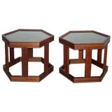 Sweetly Scaled Hexagonal Occasional Tables by Brown Saltman