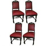 French Renaissance Revival Ebonized Walnut Chairs